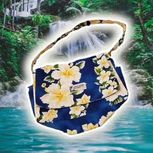 Vintage Hawaiian Coconut Girl Mini Bag Hibiscus Tropical Local Design